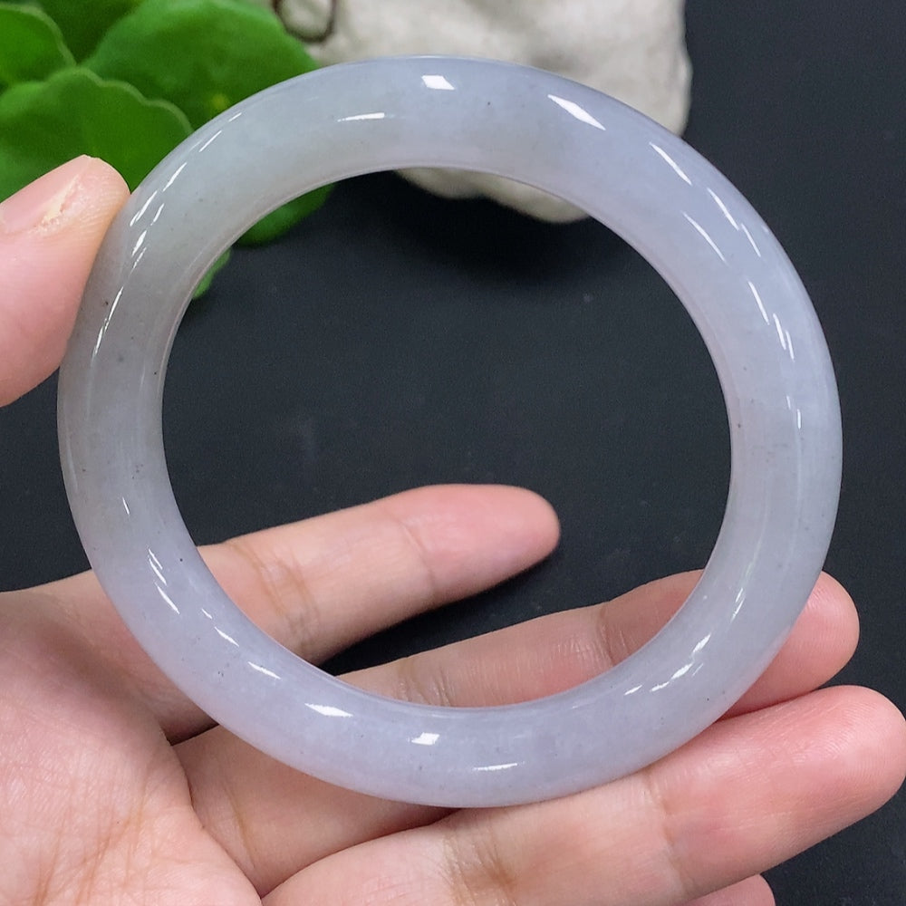 JadeiteRound Bangle Bracelet, Size 53.7, Total Weight Approx. 48.8g
