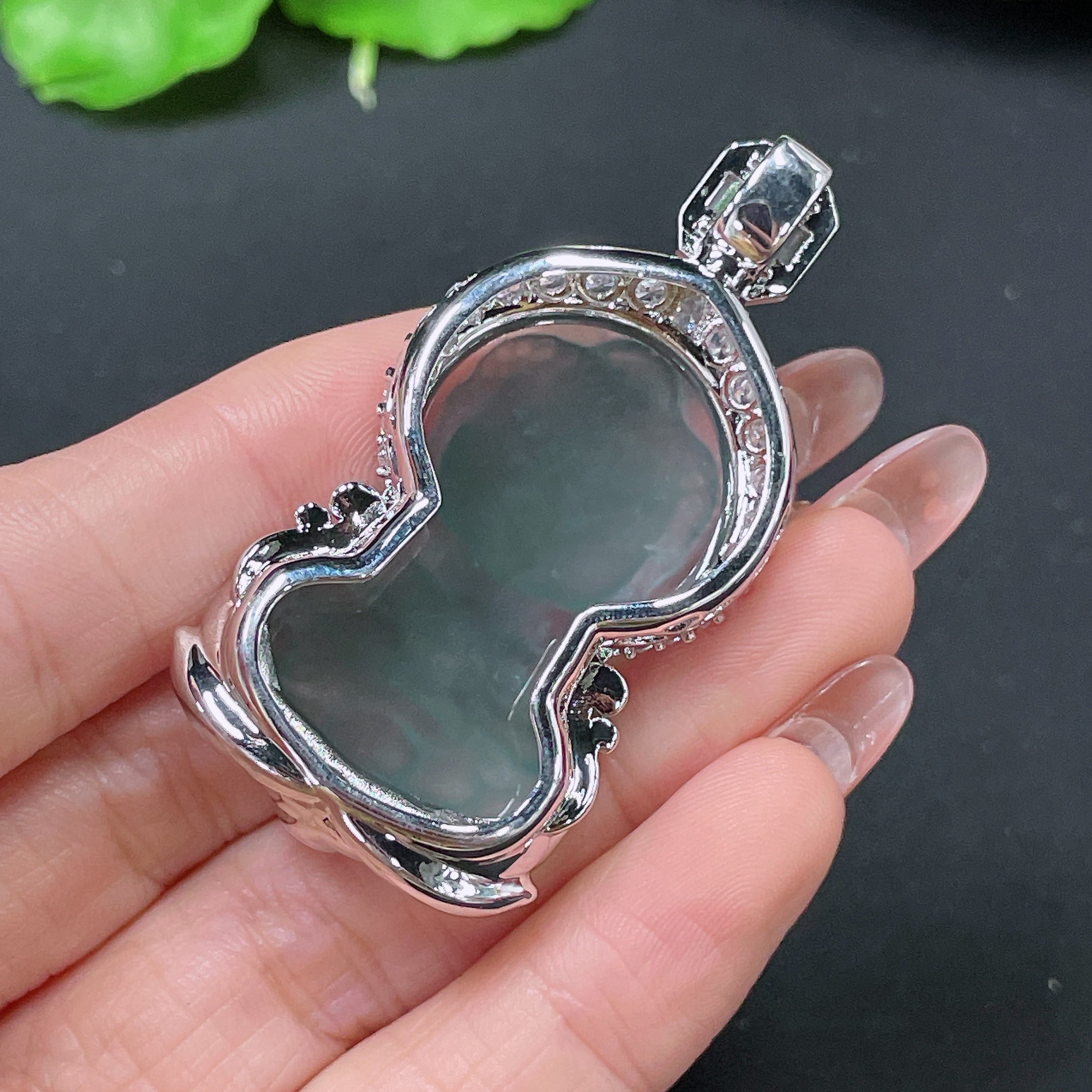Jadeite Pendant Baby Buddha Non-Gold Total Weight Approx. 18.9g