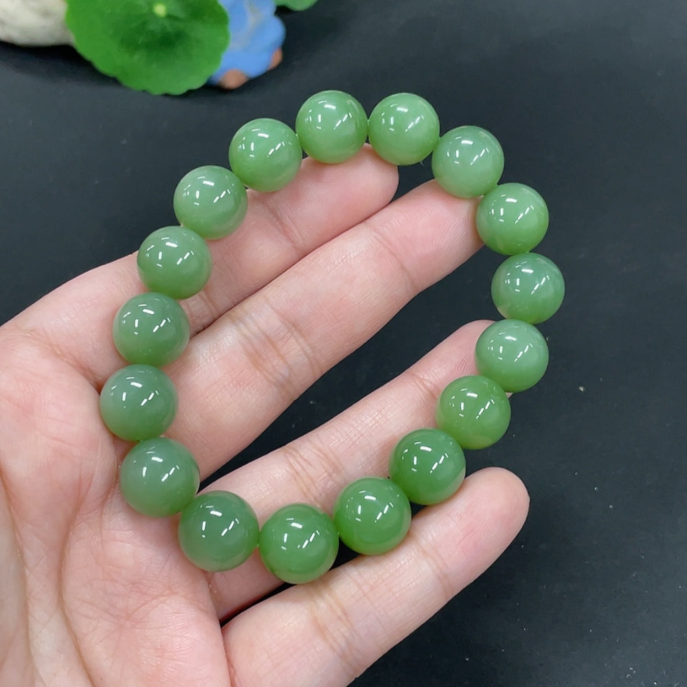 Hetian Jade Bracelet, approx. 11.8mm, total weight approx. 46.9g
