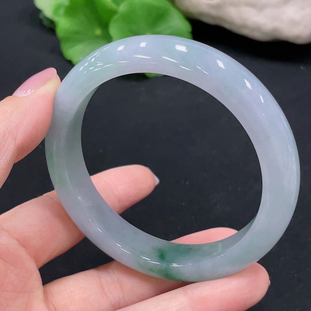 Jadeite Round Bangle Size 56.5 Total Weight 56.961g