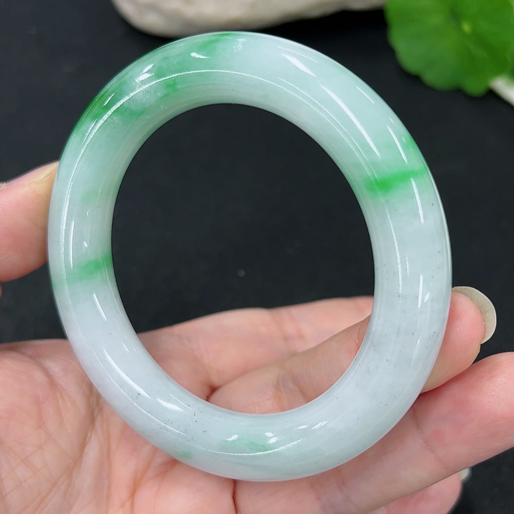 Jadeite Round Bangle Size 52.8 Total Weight Approx. 64.2g