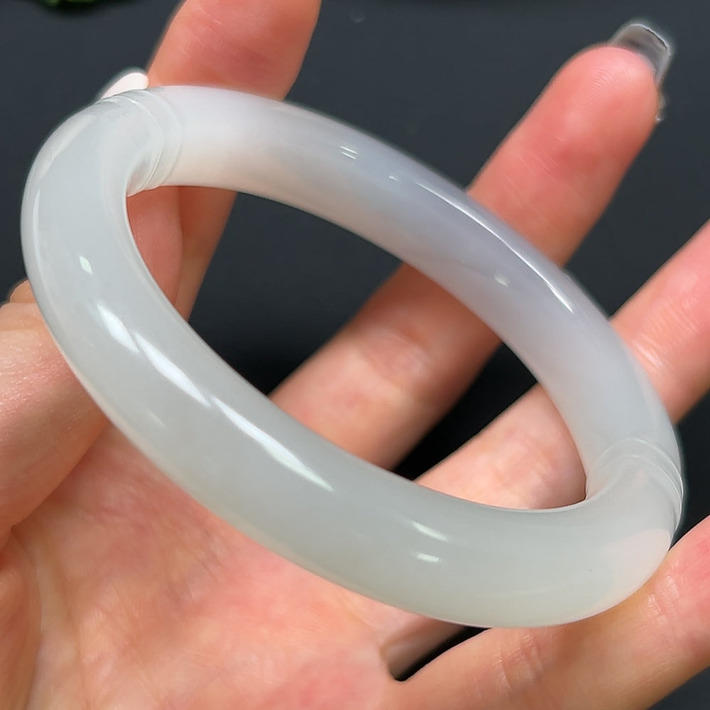 Hetian Jade Round Bracelet Size 57.1mm Total Weight Approx. 51.78g