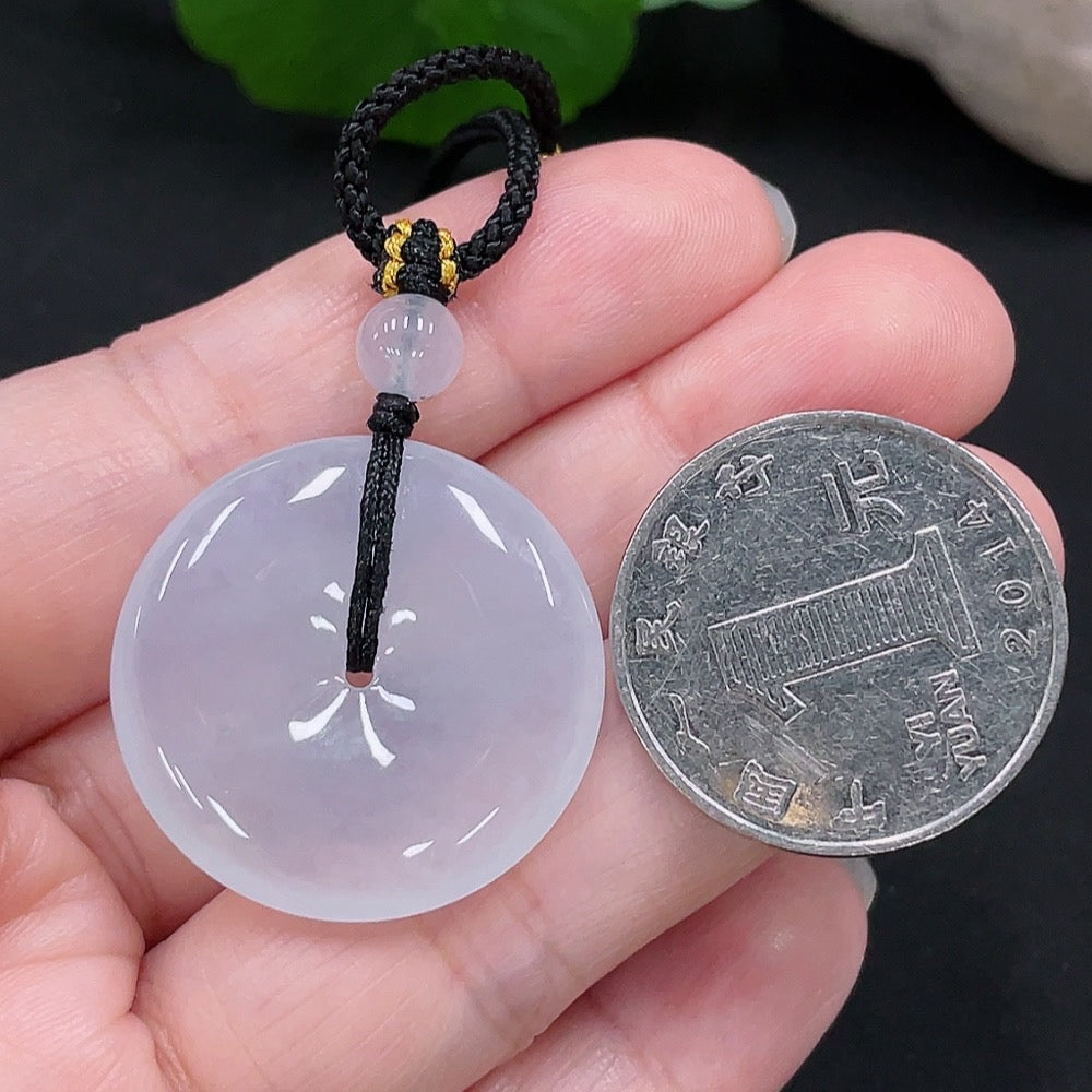 Jadeite Pendant Peace Buckle Total Weight Approx. 10.77g