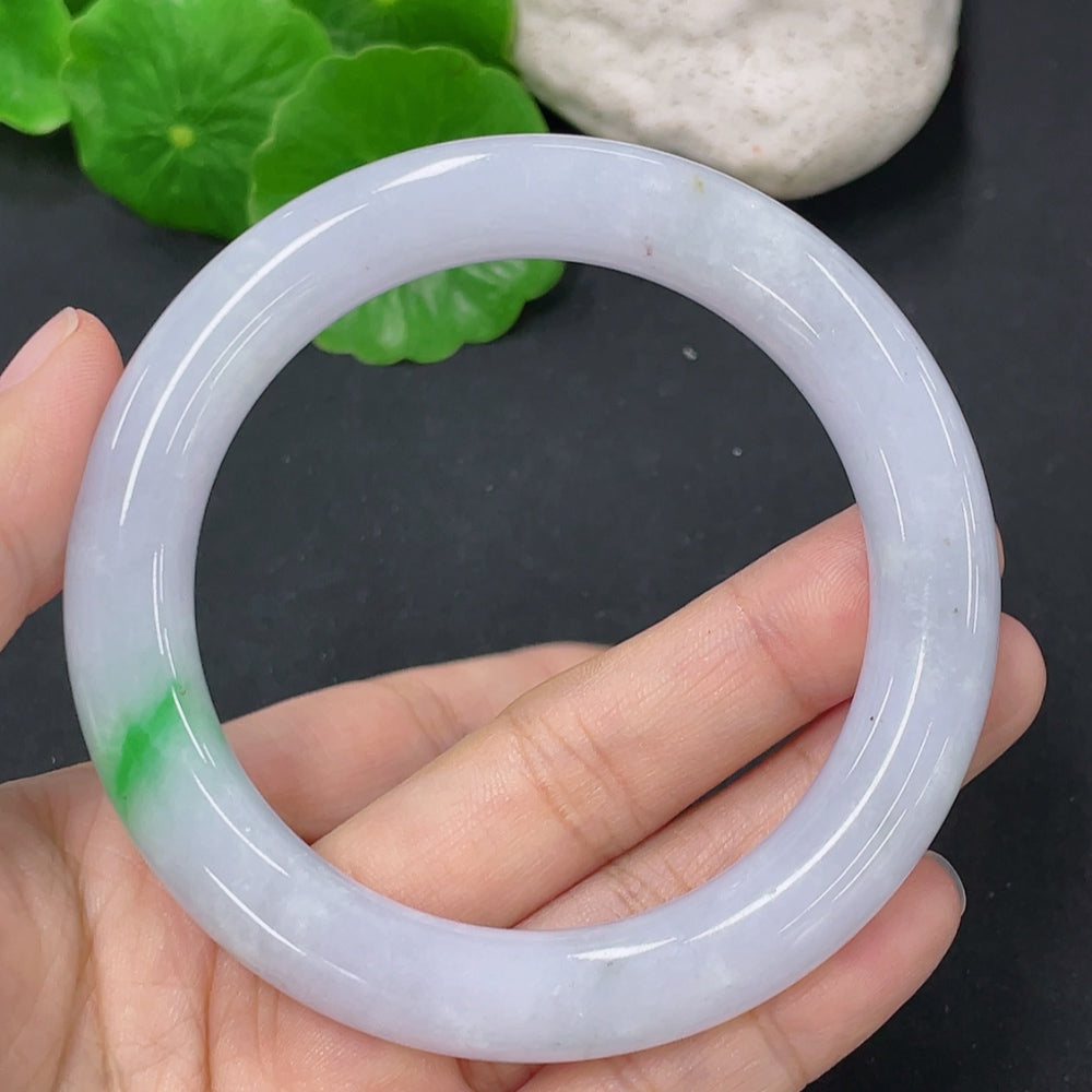 Jadeite Round Bangle Total Weight Approx. 59.9g Size 55.2
