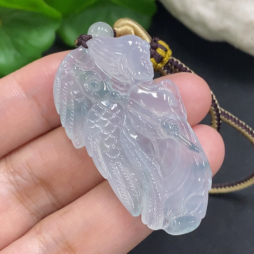 Jadeite Angel Pendant Total Weight Approx. 12.36g