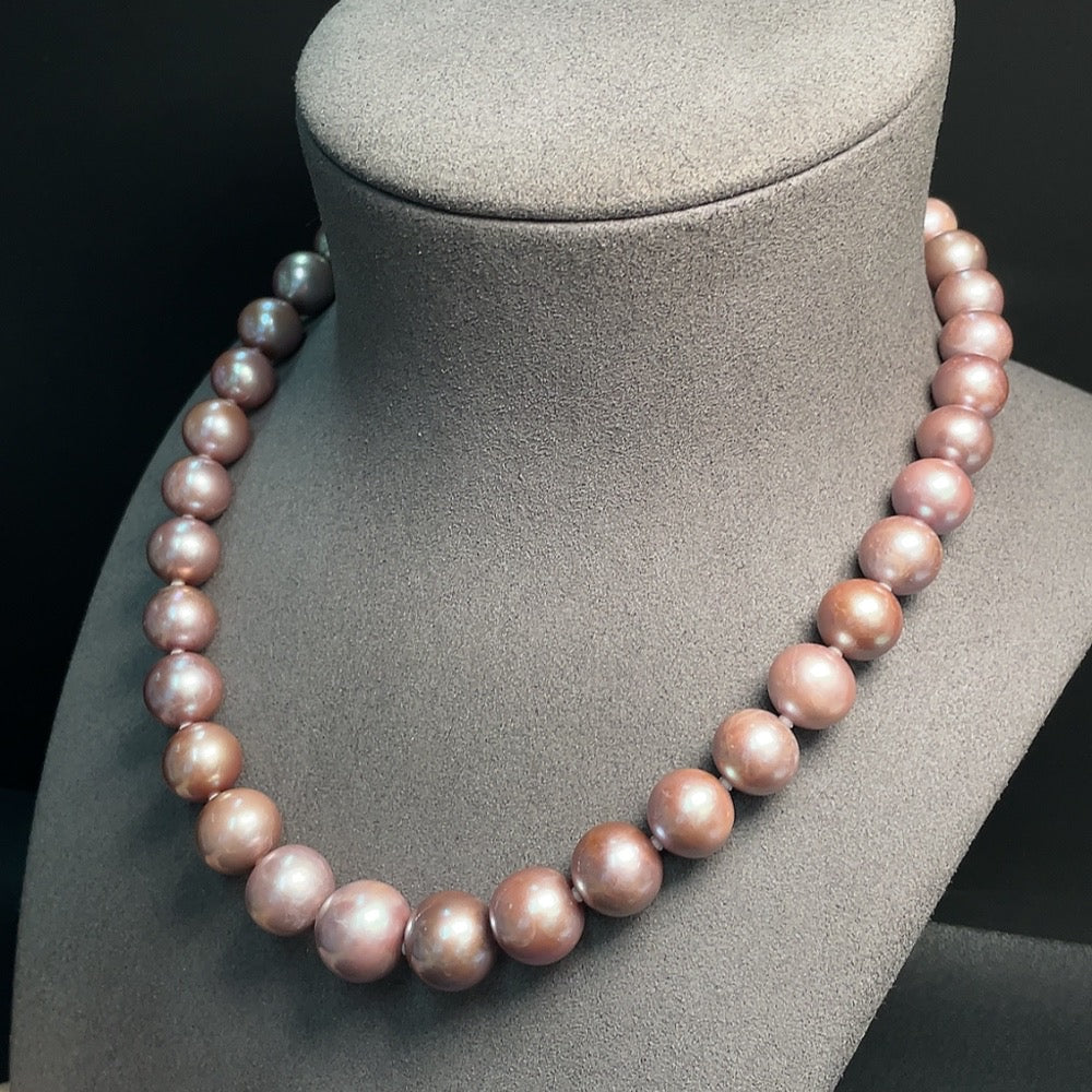 Pearl Necklace Non-Gold Total Weight Approx. 84.95g Size 10.8-14.1mm