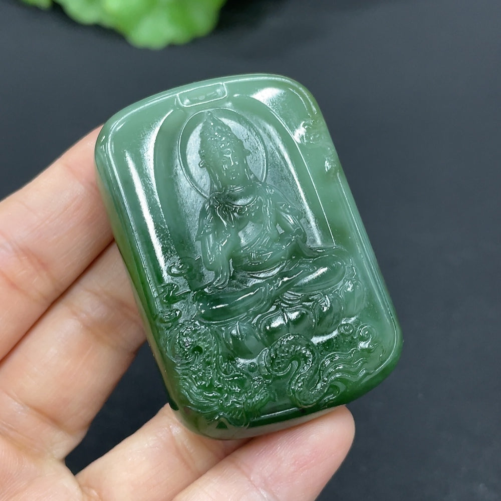 Hetian Jade Pendant Guanyin Total Weight Approx. 62g