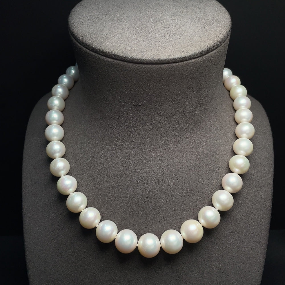 Pearl Necklace . -12.6mm | Huiliu Certified