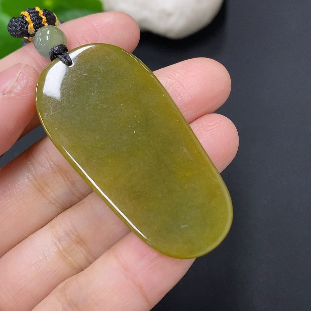 Jadeite Guan Gong Pendant Total Weight Including Rope Approximately 21.5g