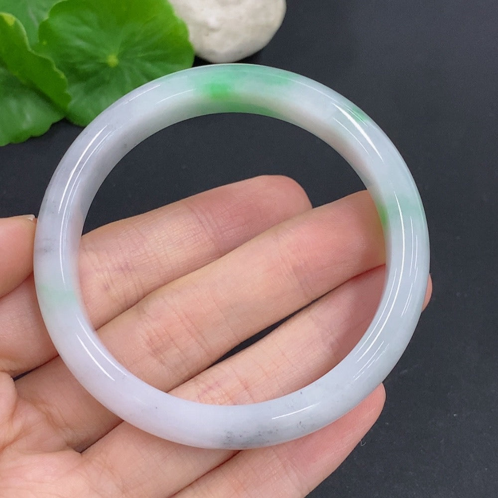 Jadeite Round Bangle Size 55mm Total Weight Approx. 47.1g