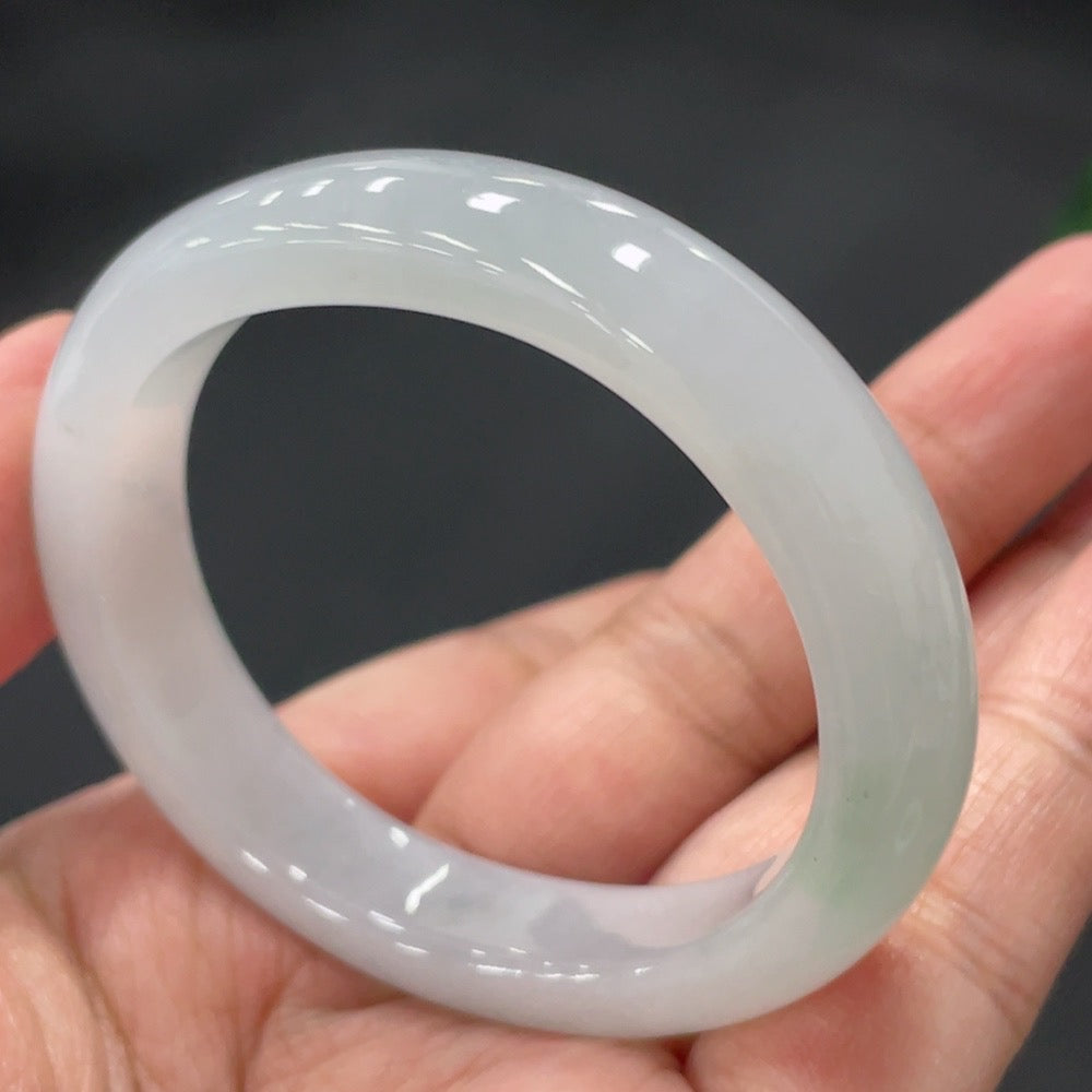 Jadeite Imperial Concave Bangle | Huiliu Certified