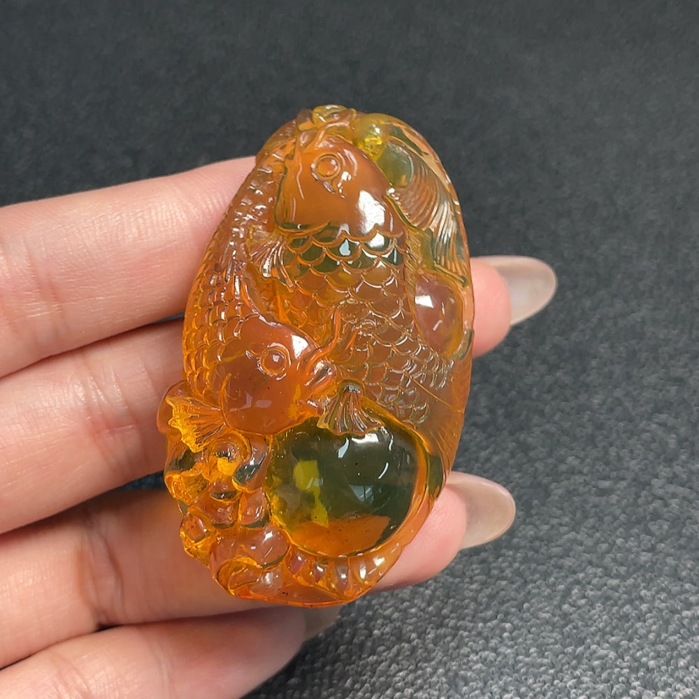 Amber honey wax pendant, about | Huiliu Certified