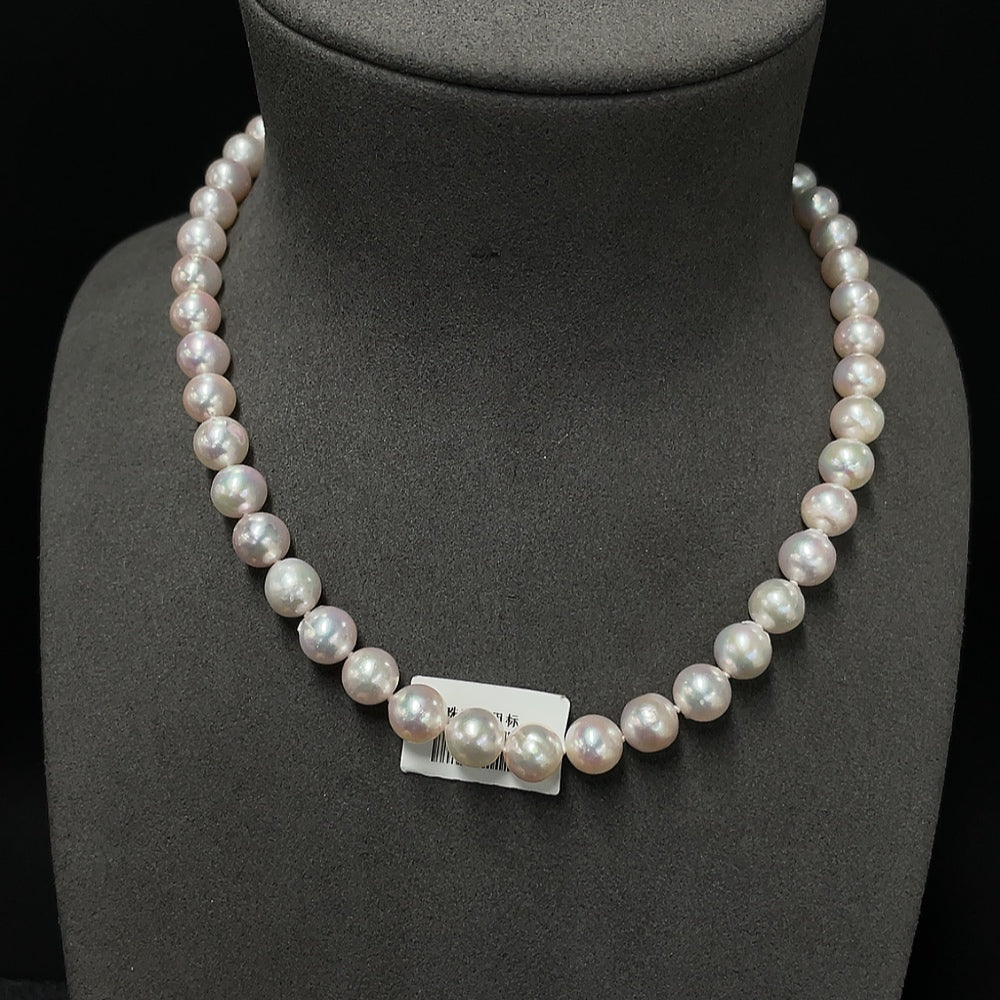 Seawater pearl necklace non-gold setting total weight about 44.27g size about 8.6mm