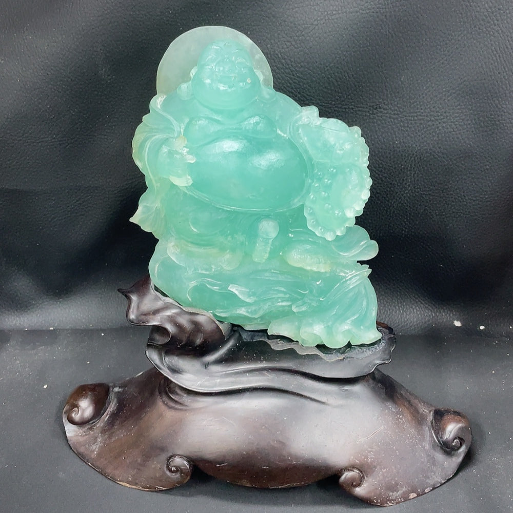 Xiuyu (Serpentine Jade) Ornament Buddha, Total Weight Approx. 890g