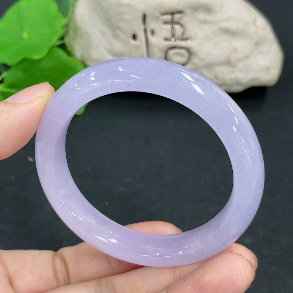 Jadeite Round Bracelet Repaired Total Weight Approx. 46.4g Size 52