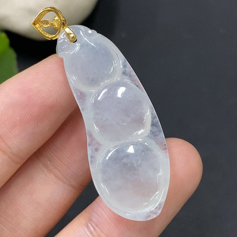 JadeitePendant Total Weight Approx. 6.87g Bean 18k Bezel