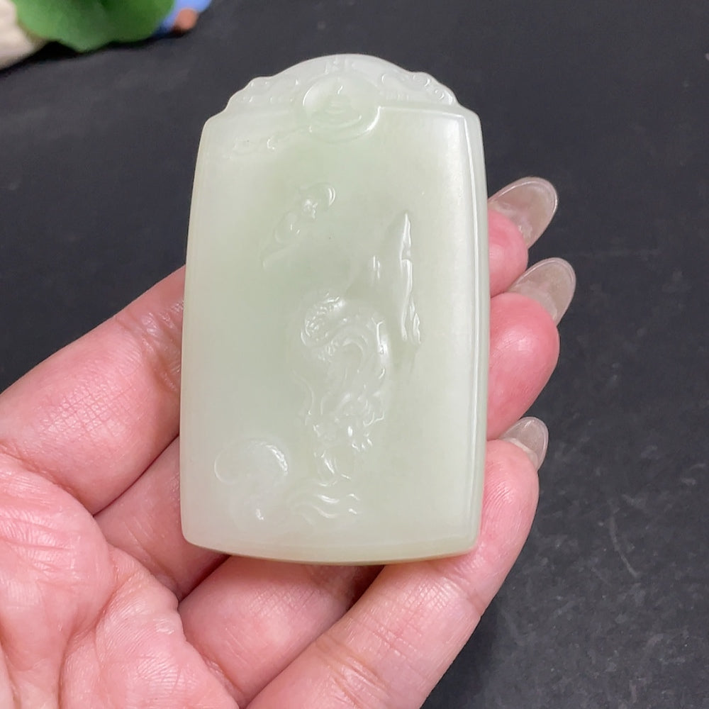 Hetian Jade Pendant Guanyin Total Weight About 80.2g