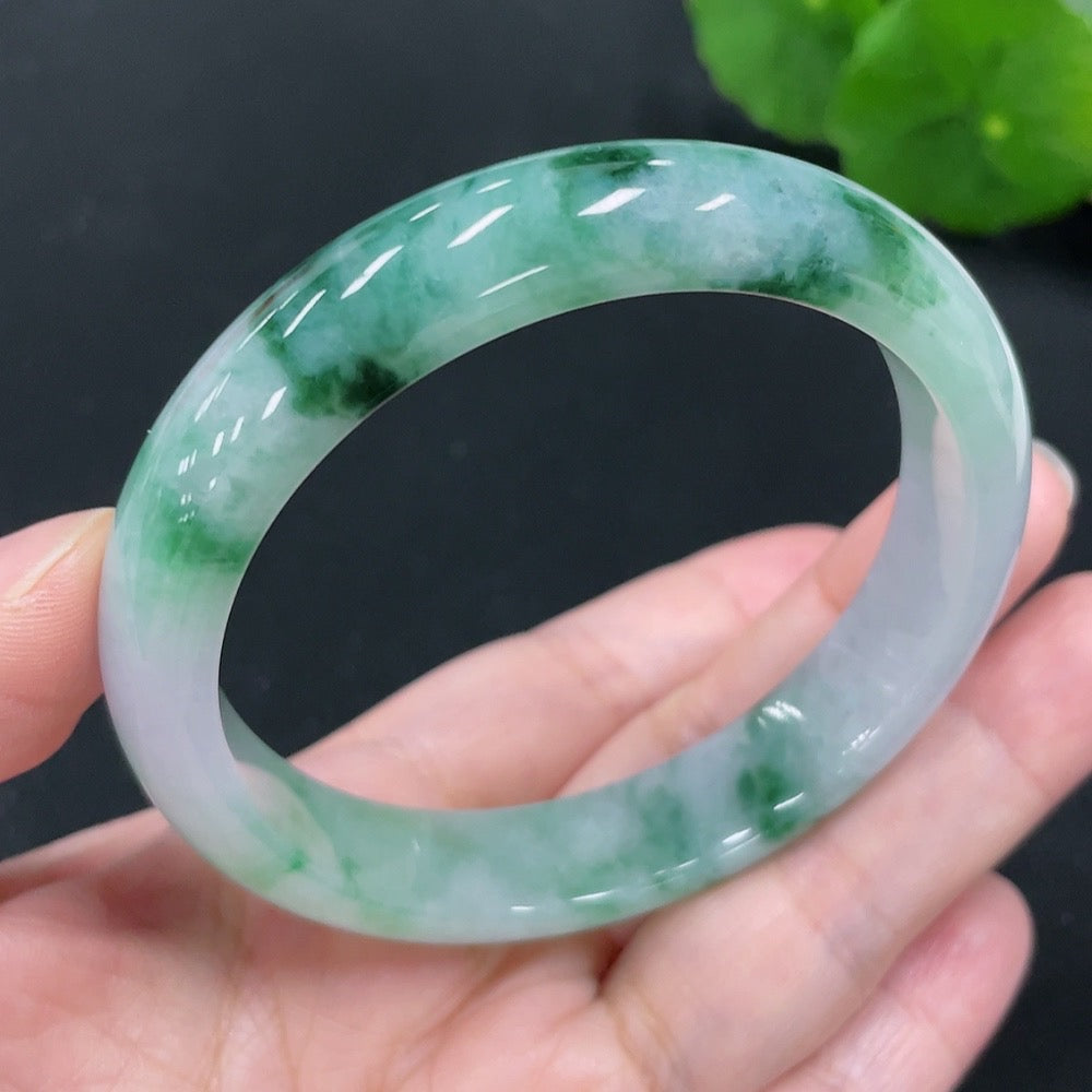 Jadeite Round Bangle . | Huiliu Certified