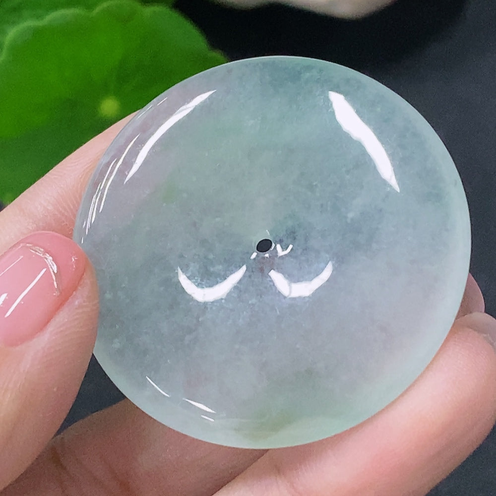 Jadeite Pendant Peace Buckle Total Weight Approximately 17.49g