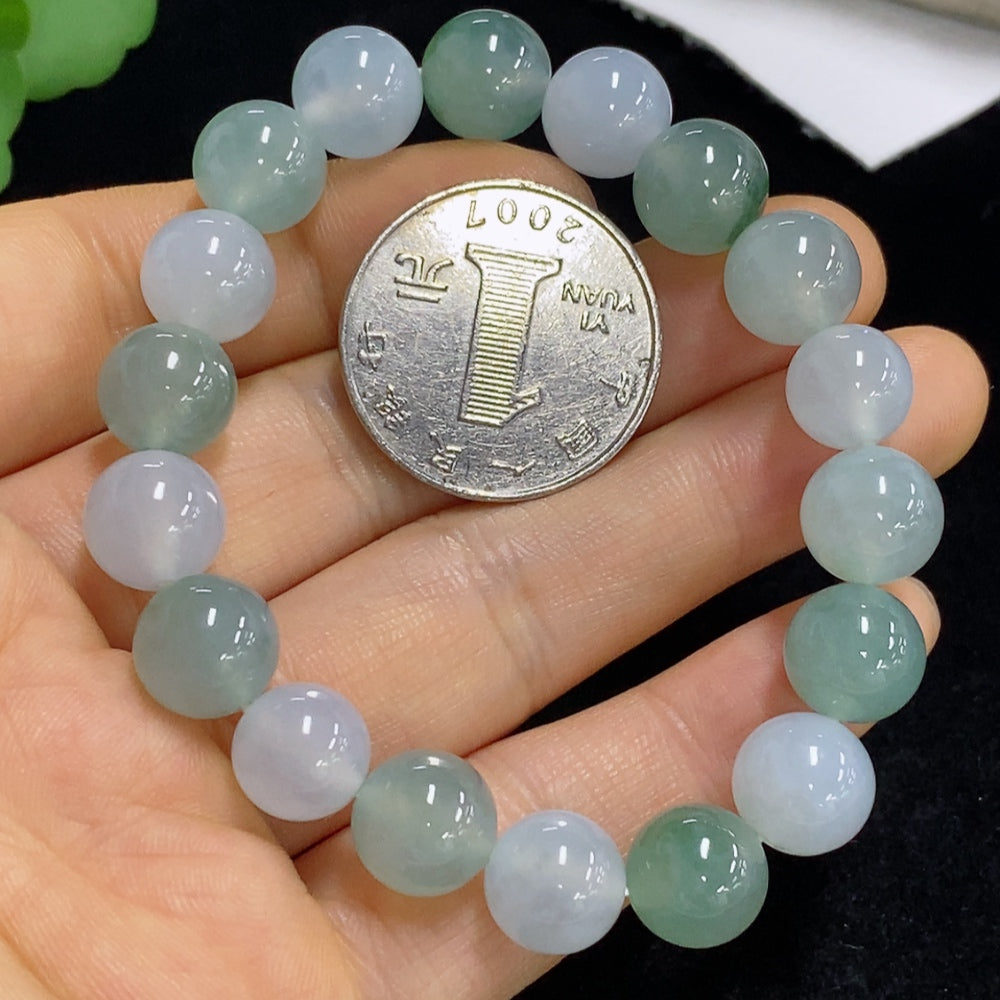 Jadeite Beaded Necklace Approx. 10mm Total Weight About 32.7g