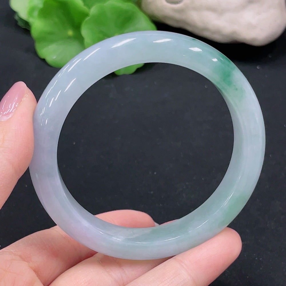 Jadeite Round Bangle Size 56.5 Total Weight 56.961g
