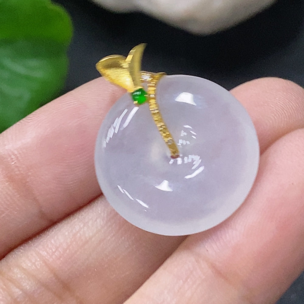 Jadeite Pendant Peace Buckle 18k Total Weight Approx. 4.05g Non-Diamond