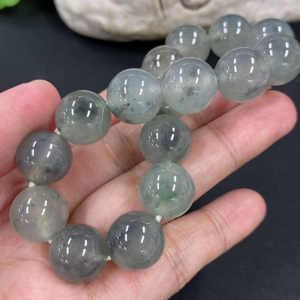 Jadeite Bracelet Approx.12.8mm Total Weight 58.84g