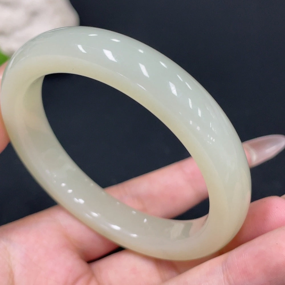 Hetian Jade Round Bracelet Size 57.1 Total Weight Approx. 50.4g