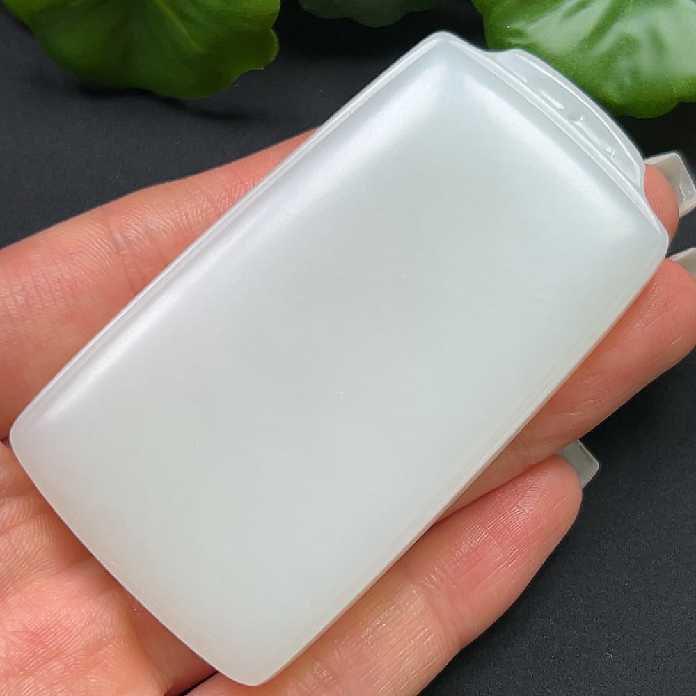 Hetian Jade Plain Pendant Total Weight about 74.49g