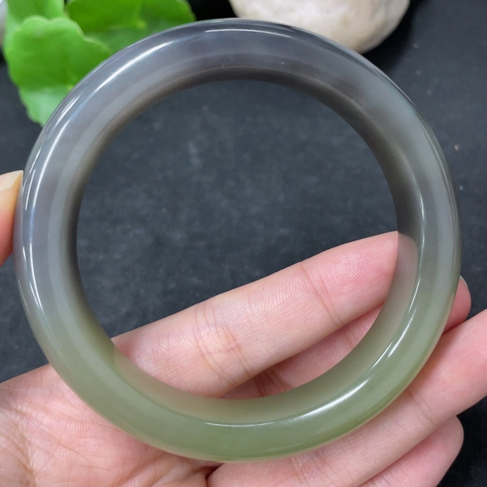Hetian Jade Round Bracelet Size 59.3 Total Weight Approx. 78.6g