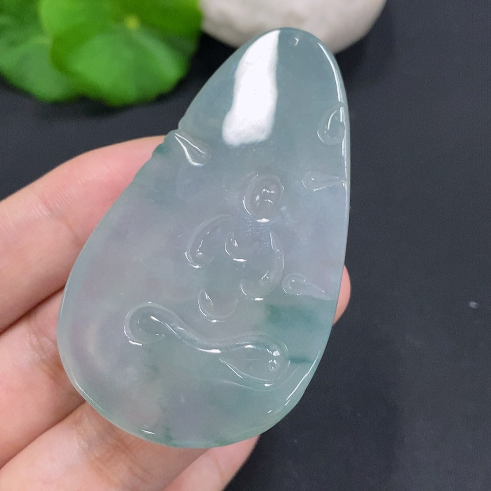 Jadeite Guanyin Pendant Total Weight Approximately 27.6g