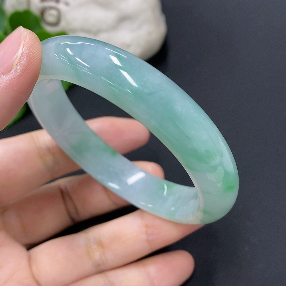Jadeite Round Bracelet Size 54 Total Weight Approx. 50.7g