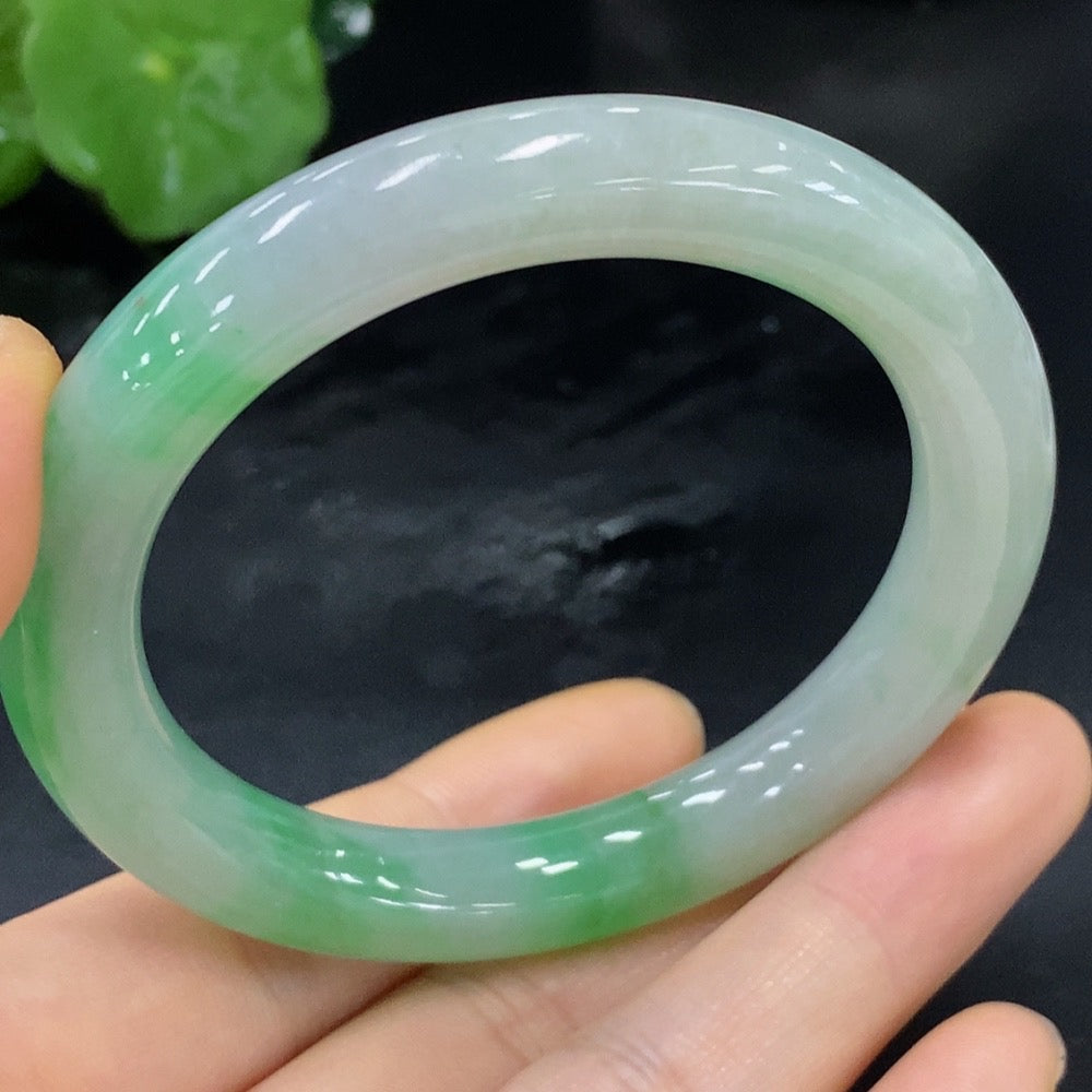 Jadeite Round Bangle Size 52.7 Total Weight Approx. 46.35g