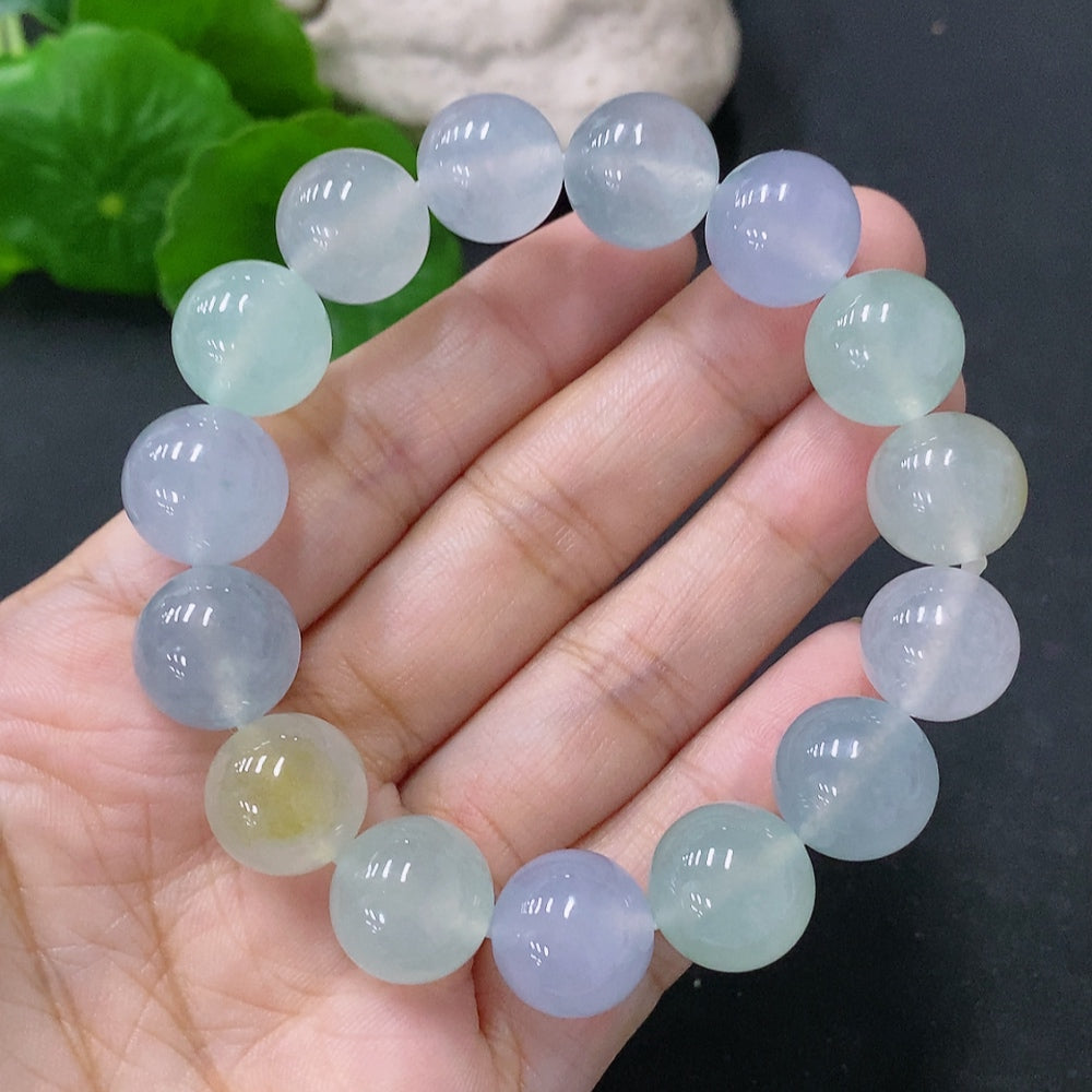 翡翠ブレスレット 約12.5mm 総重量約51.26g【総価値:14,108米ドル】