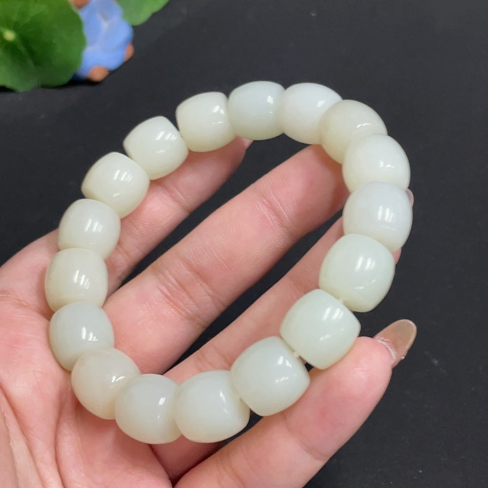 Hetian Jade Bracelet, Approx. 12.5 mm, Total Weight Approx. 62.9g