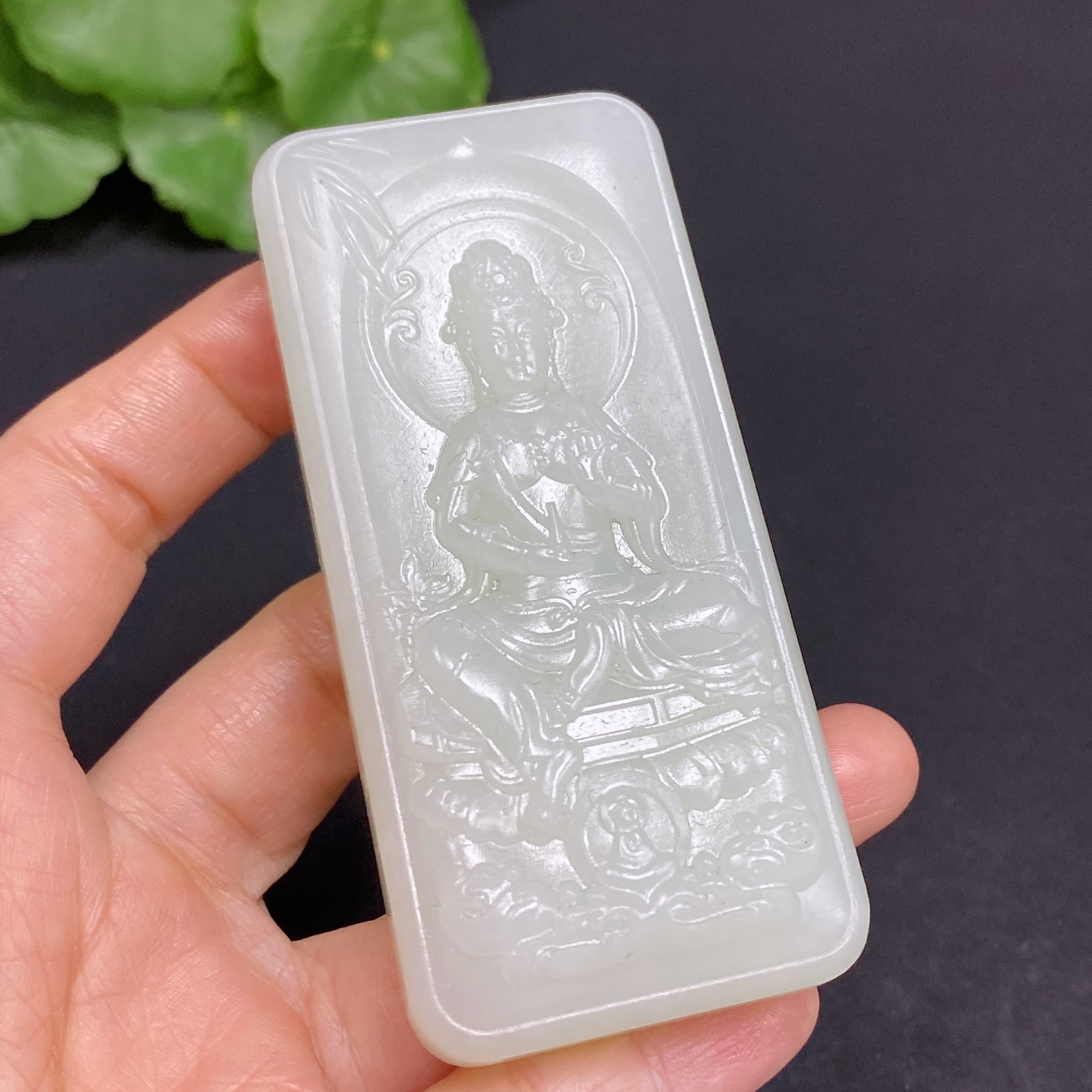 Hetian Jade Pendant Guanyin . | Huiliu Certified