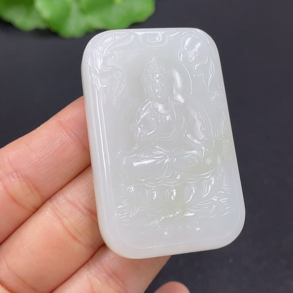 Hetian Jade Pendant Guanyin Total Weight About 39g