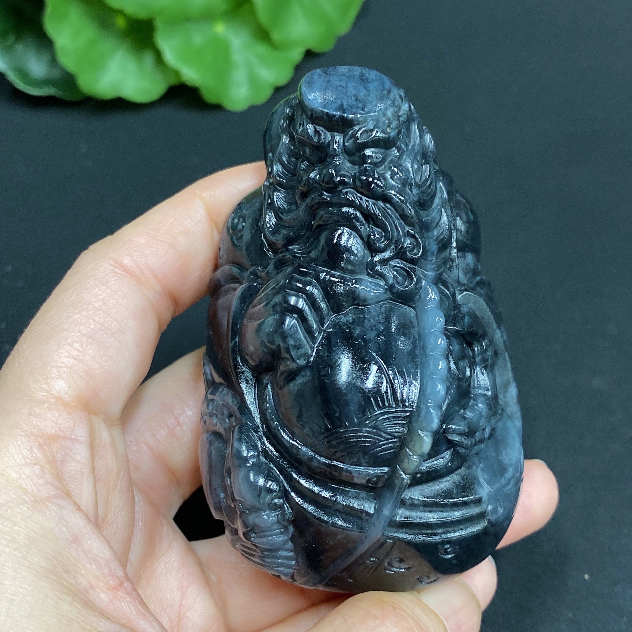Hetian Jade Handheld Piece - Zhong Kui, Total Weight Approx. 172.4g