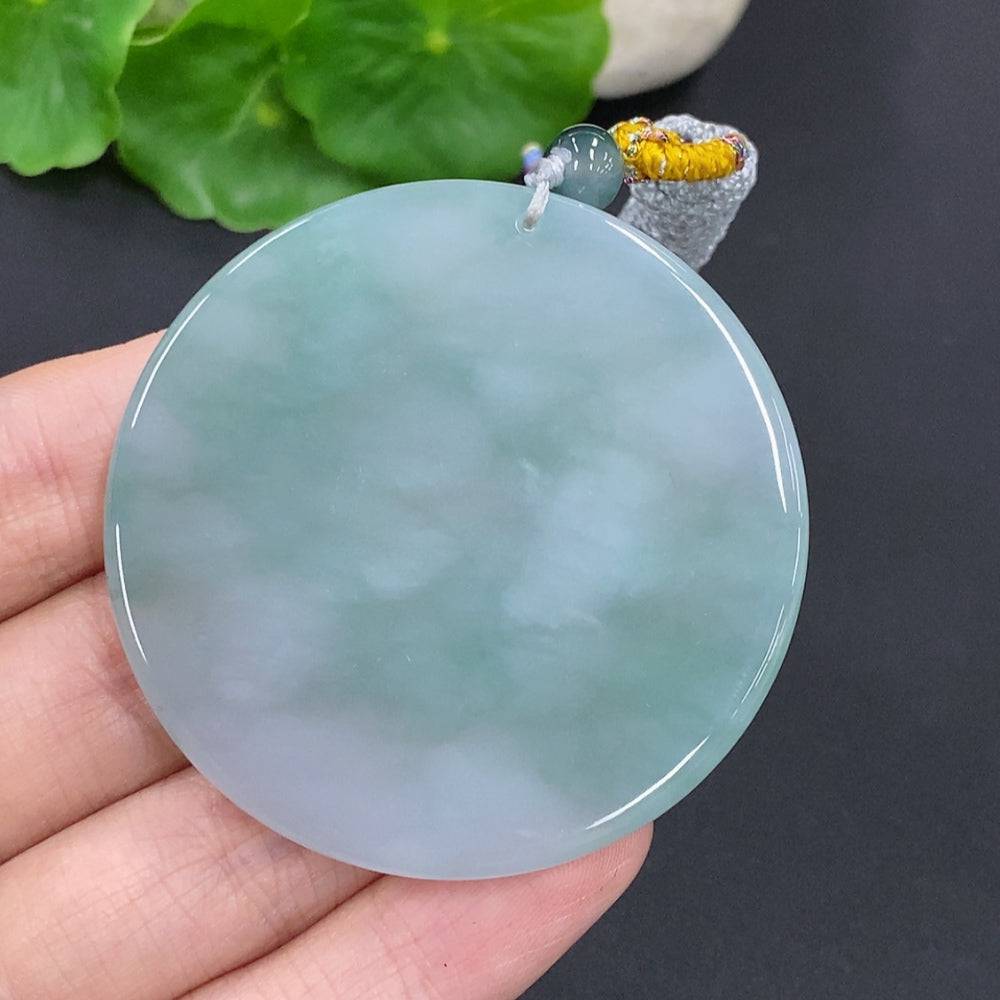 Jadeite Success Horse Pendant by HUILIU HQ featuring a carved jade horse pendant with a rope, weighing approximately 43.8g.