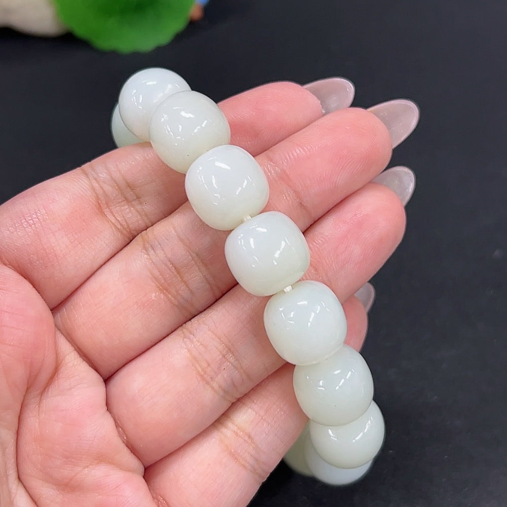 Hetian Jade Bracelet, approx. 13.6mm