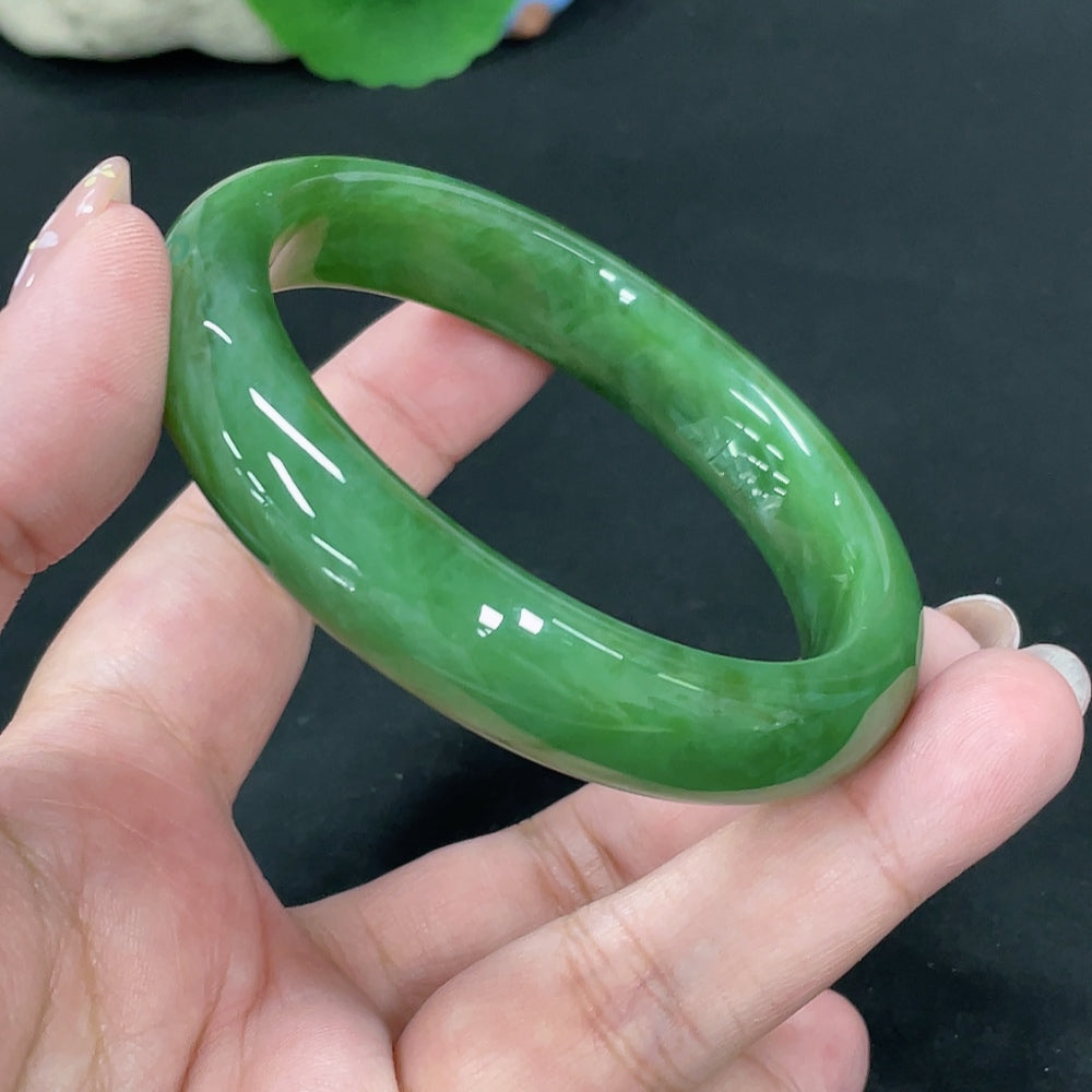 Hetian Jade Jasper Round Bracelet Size 59.1 Total Weight Approx. 57.7g