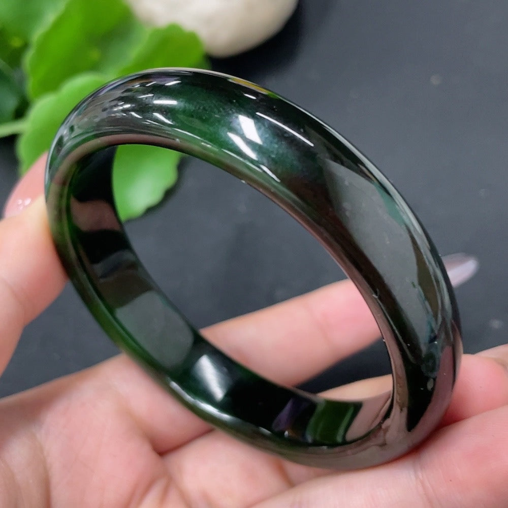 Hetian Jade Round Bracelet Size 58.1 Total Weight Approx. 51g Containing Other Mineral Components