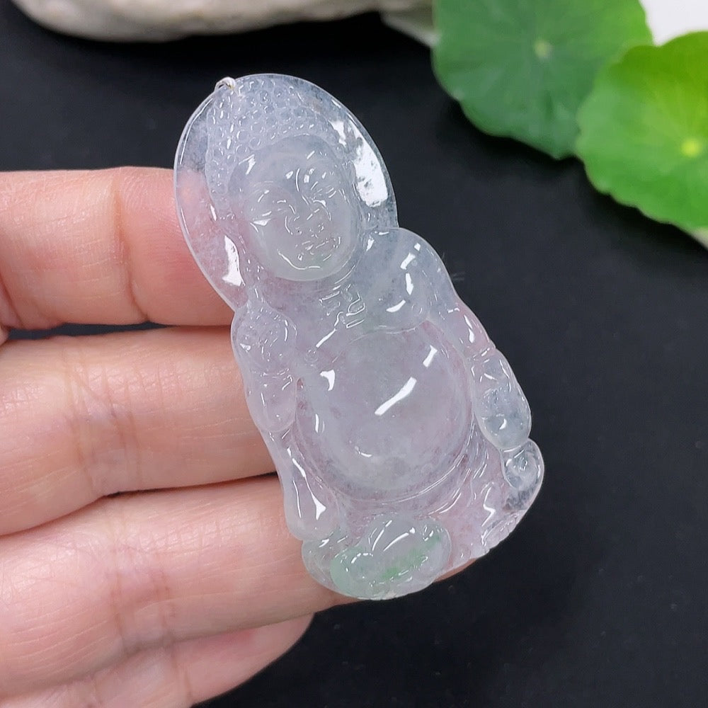 Jadeite Buddha Pendant, Total Weight Approx. 14.4g
