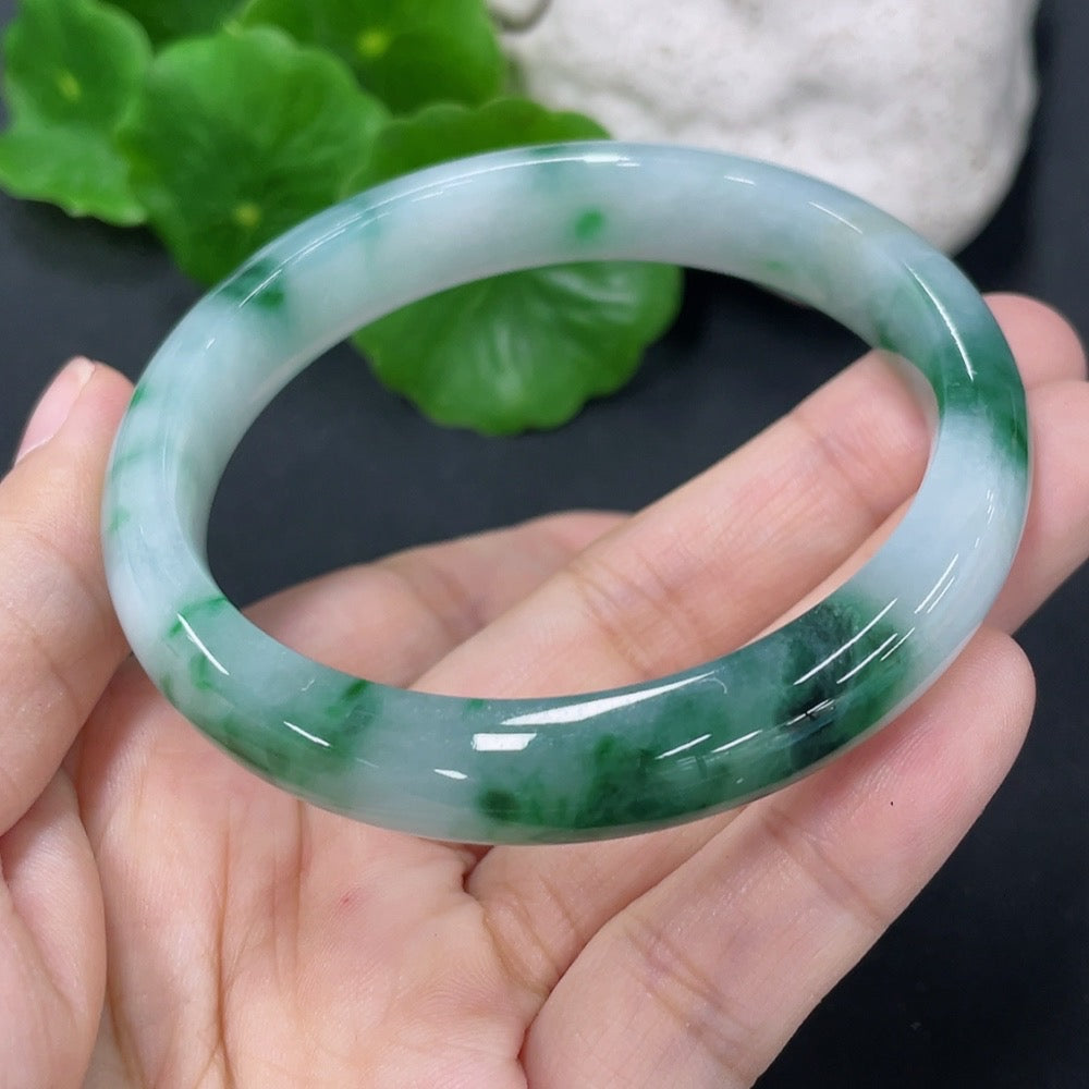 Jadeite Round Bracelet Size 53.5mm Total Weight Approx. 39.13g