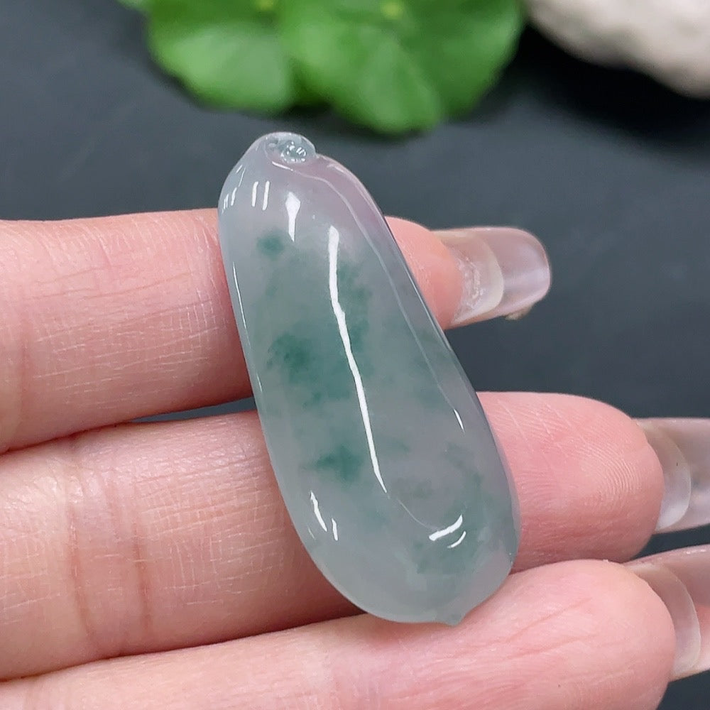 Jadeite Fu Gua Pendant, Total Weight: 8.981g