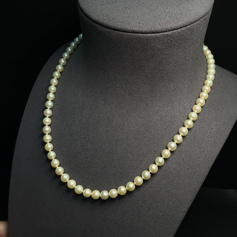 Seawater Pearl Necklace Color Origin Undetermined Non-Gold Total Item Weight Approximately 26.52g Size About 6.2mm
