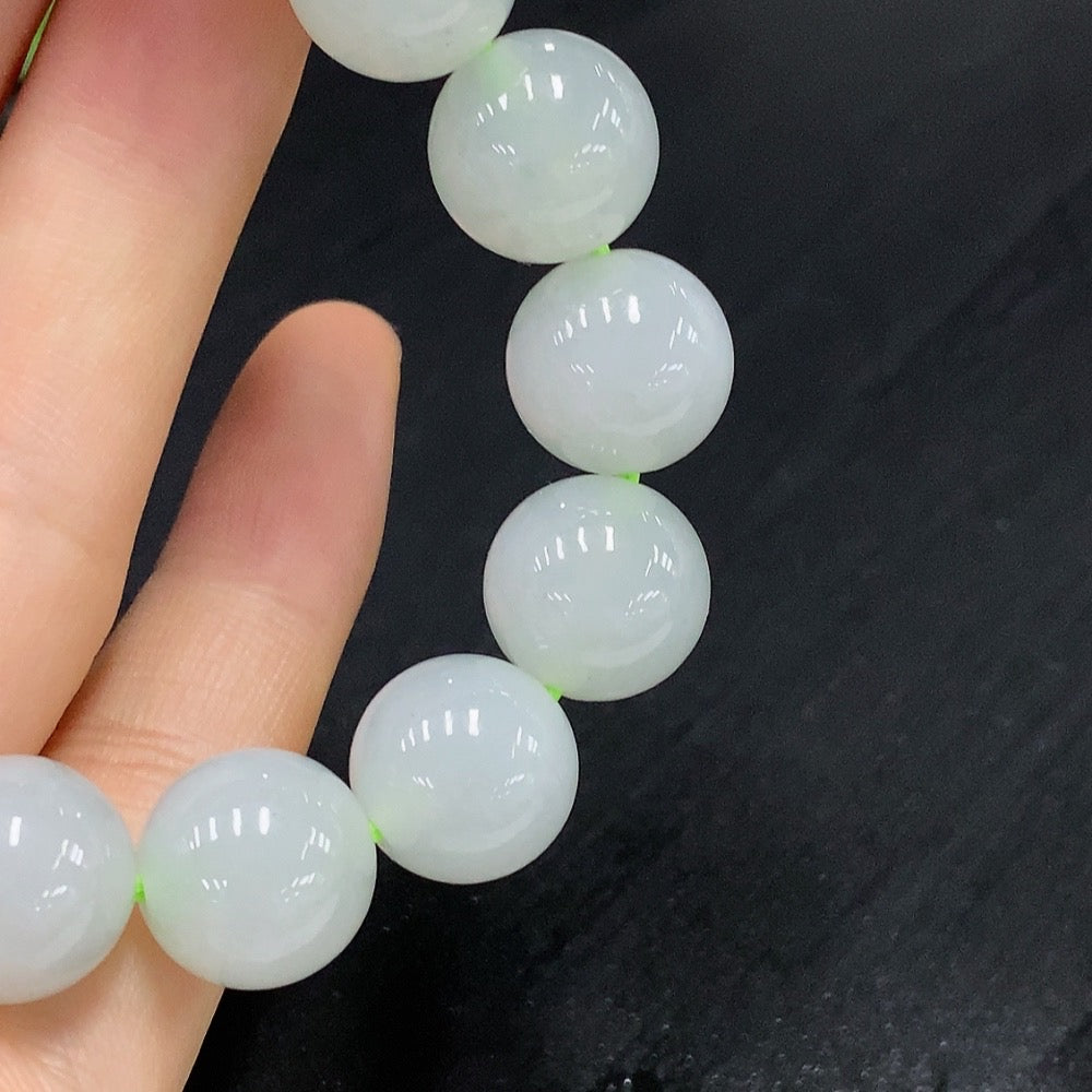 JadeiteBead Bracelet Approx. 12.5mm Total Weight 54.205g
