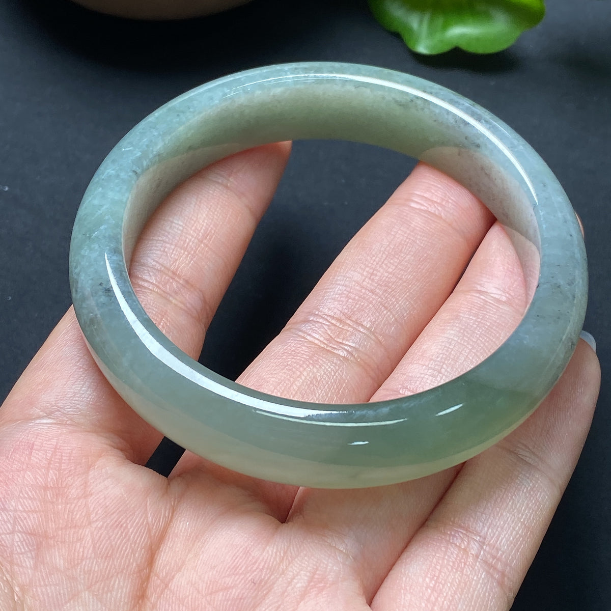 Jadeite Round Bangle Size 55.2 Total Weight Approx. 53.90g