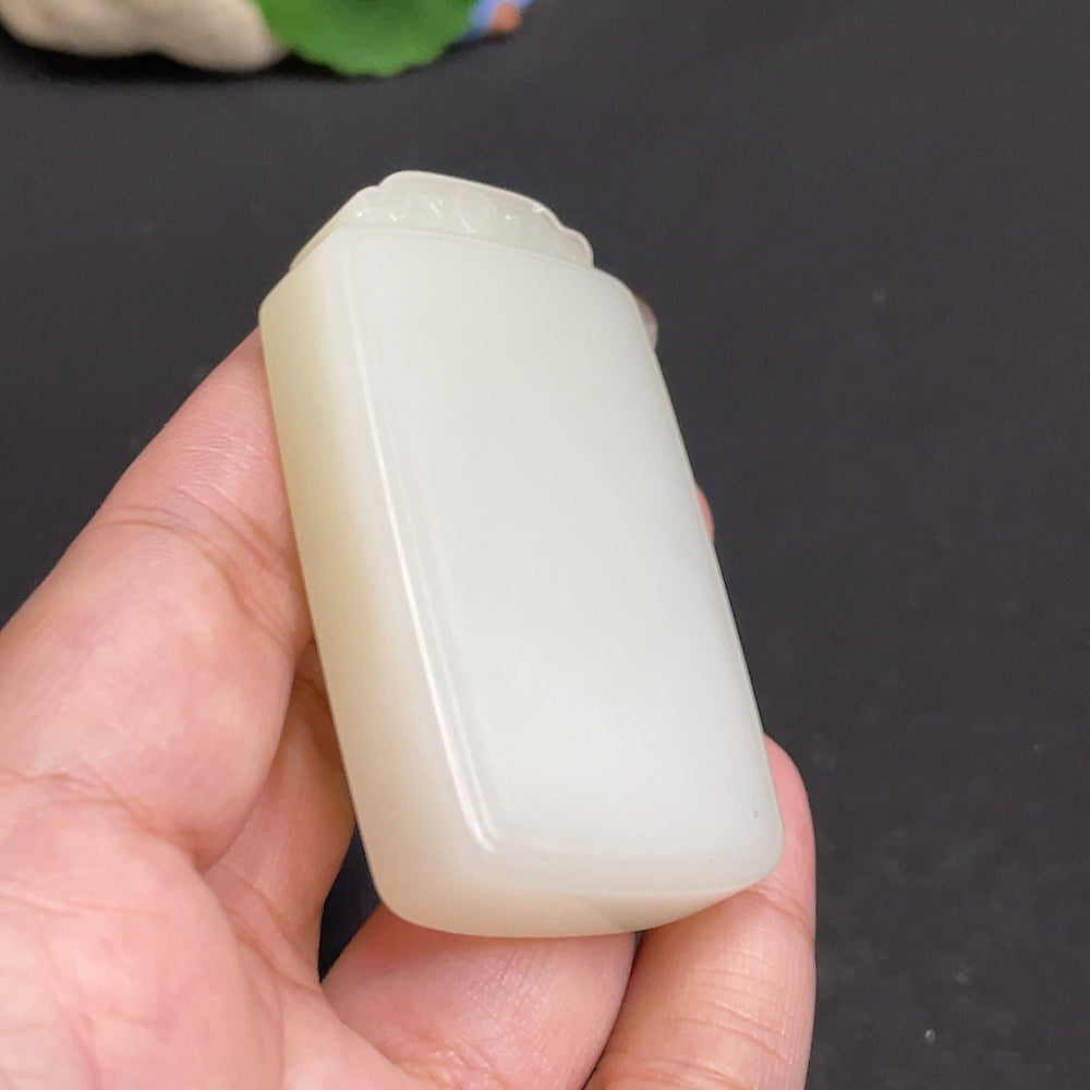 Hetian Jade Pendant, Plain Pendant, Total Weight Approx. 65.9g