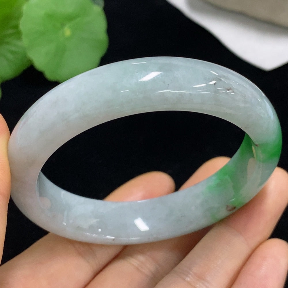 Jadeite Round Bangle Size 54.7 Total Weight Approx. 56.98g